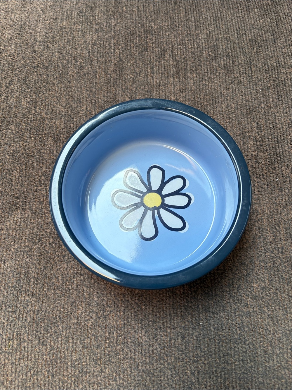 Life is Good Ceramic Pet Bowl with Flower